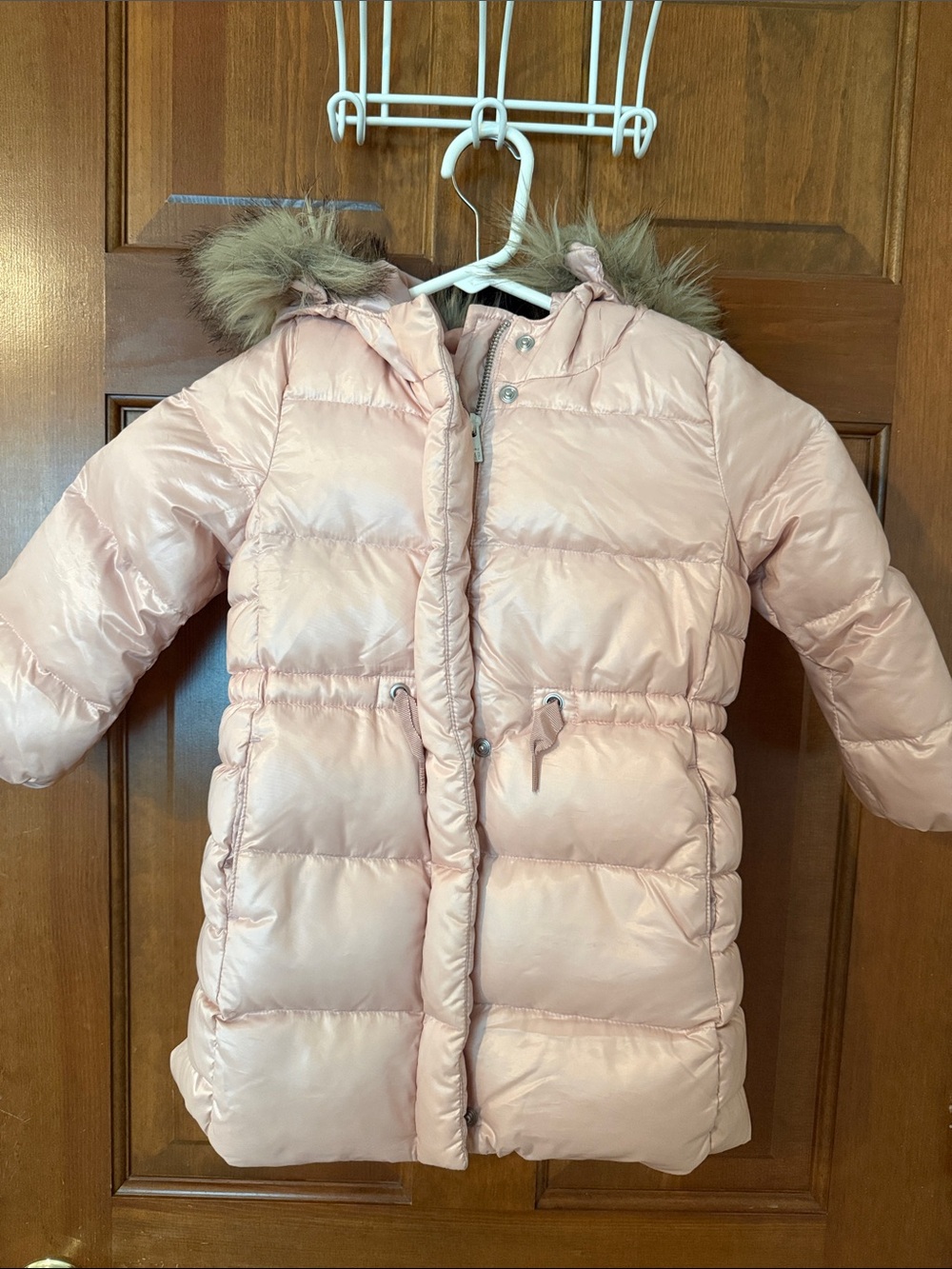 GAP Pink Toddler Jacket with Faux Fur Hood - Picture 5 of 5